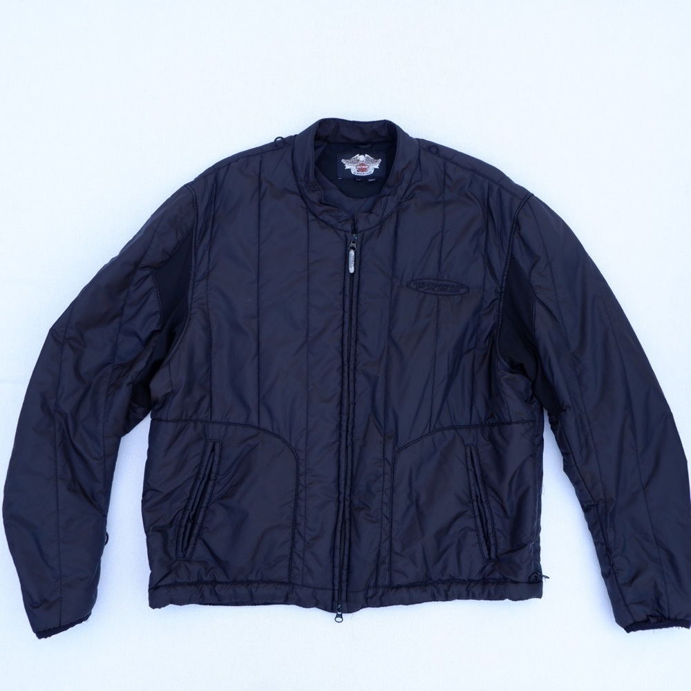 Harley Davidson FXRG Mens Jacket Liner Size XL Black Puffer Riding Motor Biker